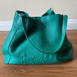 Coach Embossed Horse & Carriage Edie Hobo in Jade